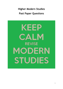 Higher Modern Studies Past Paper Questions