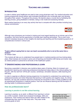Teaching and learning