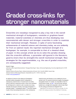 Graded cross-links for stronger nanomaterials
