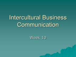Intercultural Communication