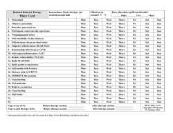 DBT Diary Card - Sarah Wood, PhD