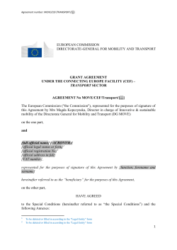Model grant agreement - European Commission