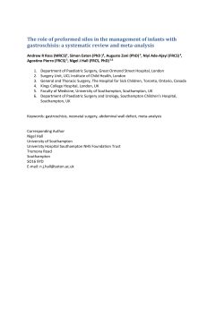 The role of preformed silos in the management of infants with