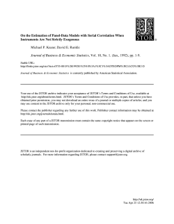 On the Estimation of Panel-Data Models with Serial