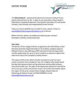 Entry form - Oxfordshire LEP