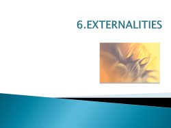 Externalities