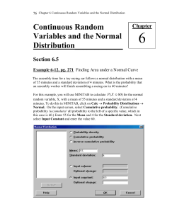 Normal Probability Distributions