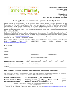 Booth Application - City of Texarkana, TX