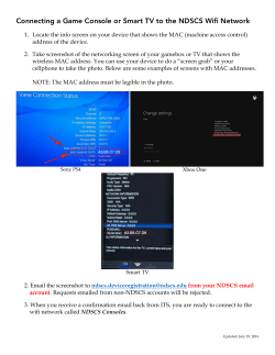 Connecting a Game Console or Smart TV to the NDSCS Wifi Network