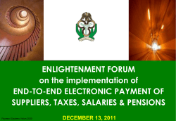 Payment Systems Strategy 2020 Monthly Status Report