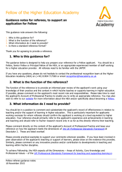 Fellow referee guidance notes