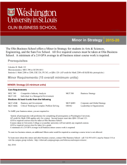 Minor in Strategy 2015-20