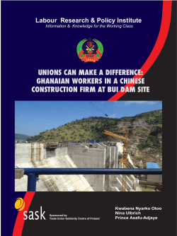 ghanaian workers in a chinese construction firm at bui dam site
