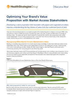 Optimizing Your Brand`s Value Proposition with Market Access