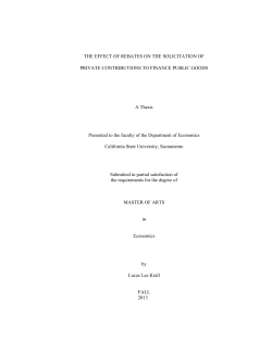 the effect of rebates on the solicitation of private
