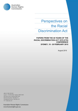 docx of "Perspectives on the Racial Discrimination Act