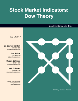 Stock Market Indicators: Dow Theory