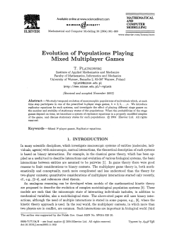 Evolution of Populations Playing Mixed Multiplayer Games