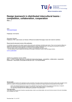 Design teamwork in distributed intercultural teams : competition