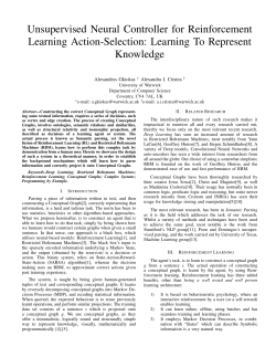 Unsupervised Neural Controller for Reinforcement Learning Action