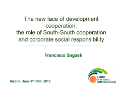 The new face of development cooperation: the role
