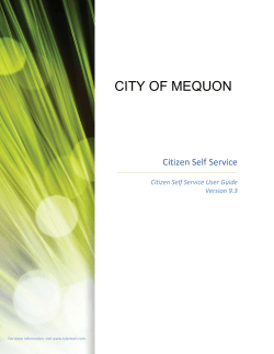 Citizen Self Service Programs