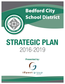 Strategic Plan 2016-2019 - Bedford City School District