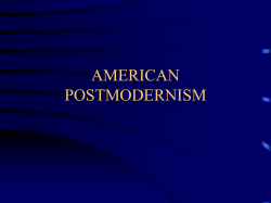 AMERICAN POSTMODERNISM