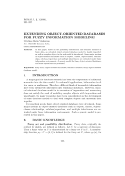 extending object-oriented databases for fuzzy information modeling
