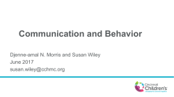Communication and Behavior