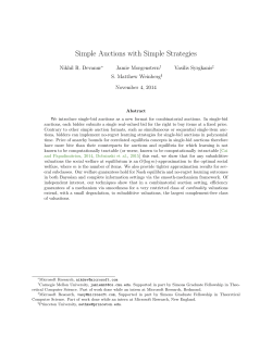 Simple Auctions with Simple Strategies