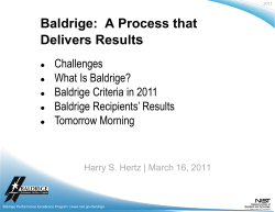 Malcolm Baldrige National Quality Award