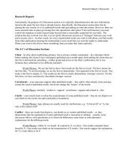 Structure Outline -- Conclusion