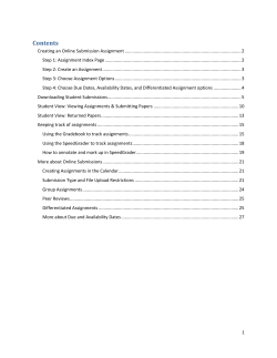 Creating an Online Submission Assignment