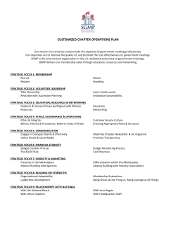 Chapter Operations Plan template - Society of Government Meeting