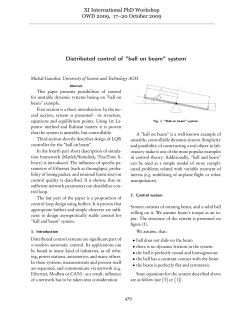 Distributed control of "ball on beam" system