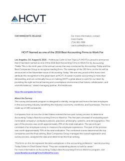 HCVT Named as one of the Best Accounting Firms to Work For by