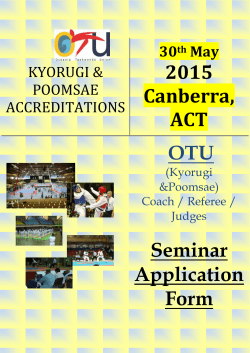 otu referee accreditation - Sports Taekwondo Australia