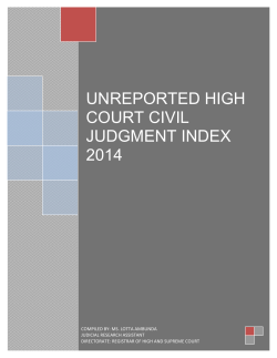2014 Unreported Civil Judgment Index
