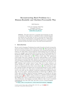 Reconstructing Hard Problems in a Human