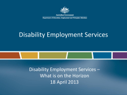 How are we looking - Disability Employment Australia