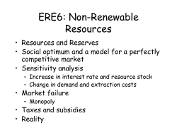 Environmental and Resource Economics, lecture 1