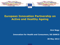 European Innovation Partnership on Active and Healthy Ageing Orsi