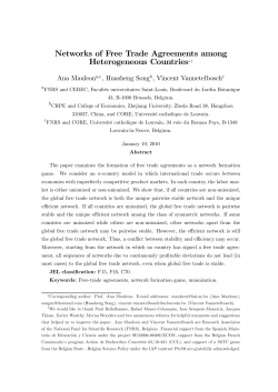 Networks of Free Trade Agreements among