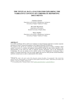 Il Management Commentary nella