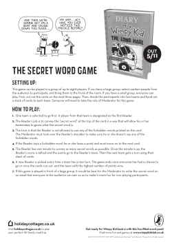 The SECRET Word Game