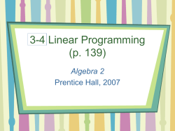 3-4 Linear Programming (p. 139)