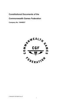 CGF Constitutional Documents - Commonwealth Games Federation