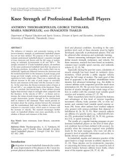 Knee Strength of Professional Basketball Players
