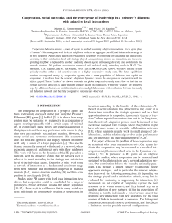 Cooperation, social networks, and the emergence of